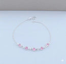 PULSEIRA CINCO ZIRCONIAS ROSA